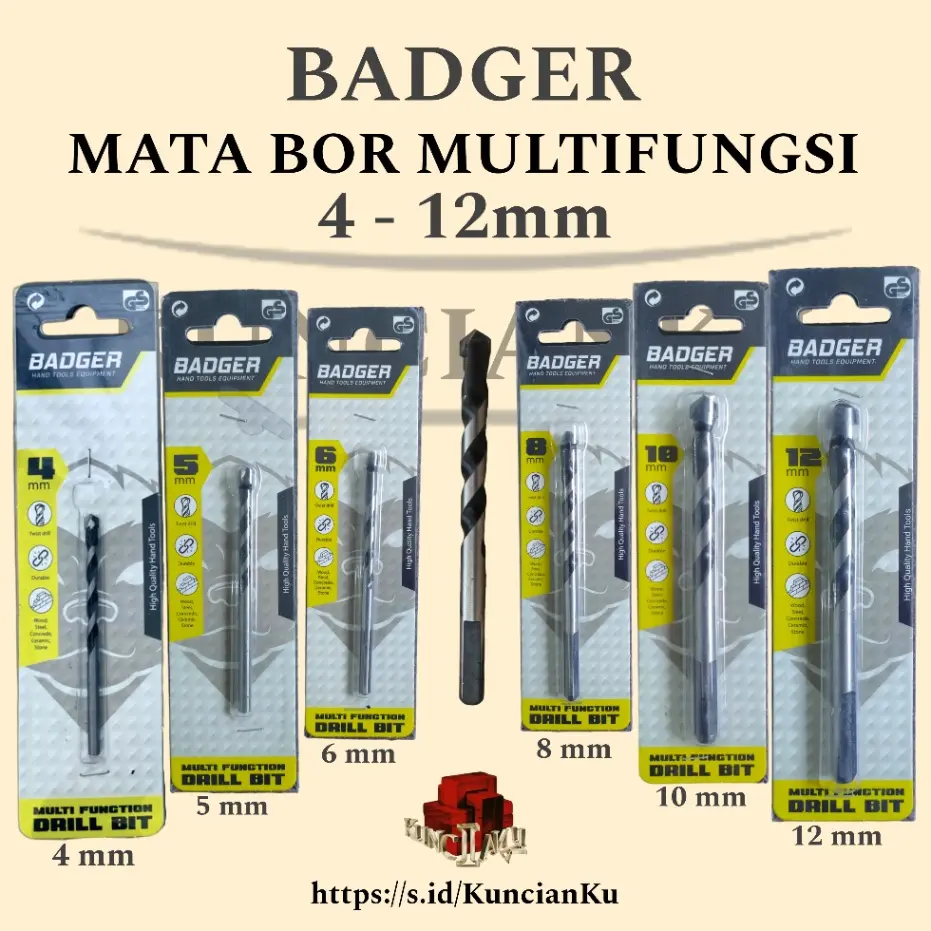 BADGER MATA BOR MULTIFUNGSI (4 , 5 , 6 , 8 , 10 , 12MM)