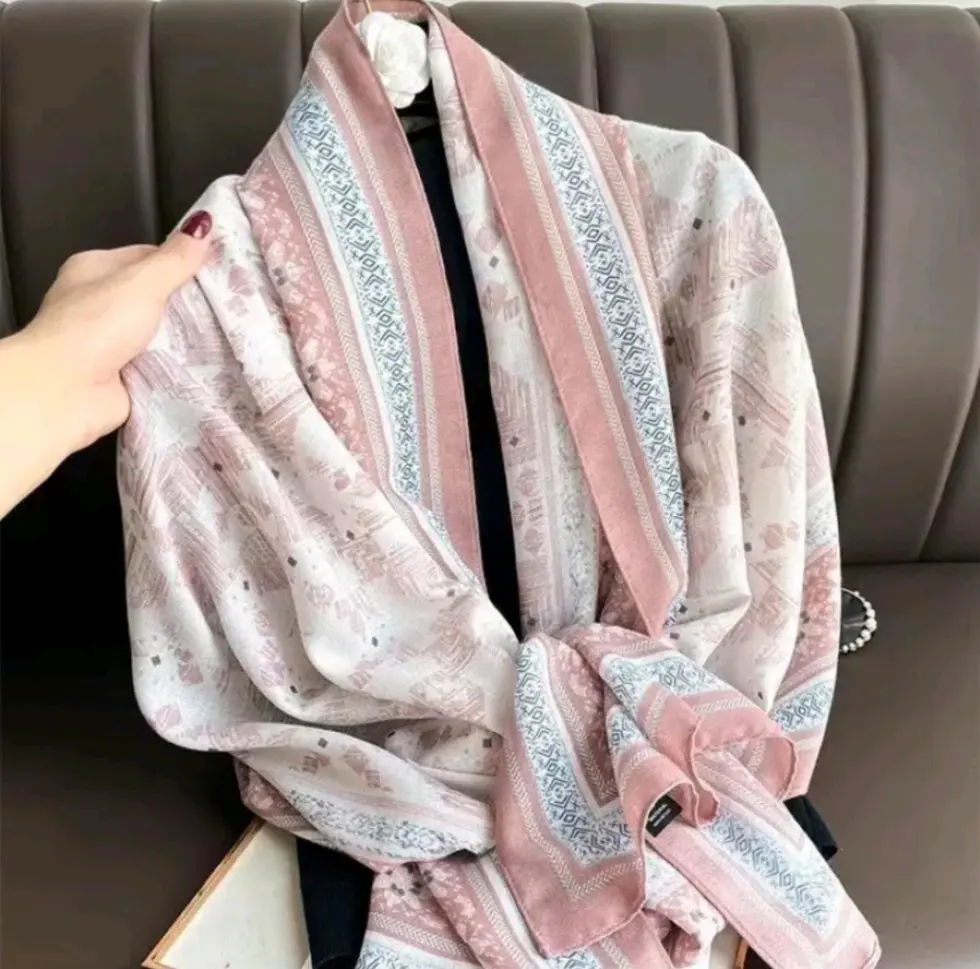 13. SAFIRA HIJAB PASHMINA FLORA SCARF