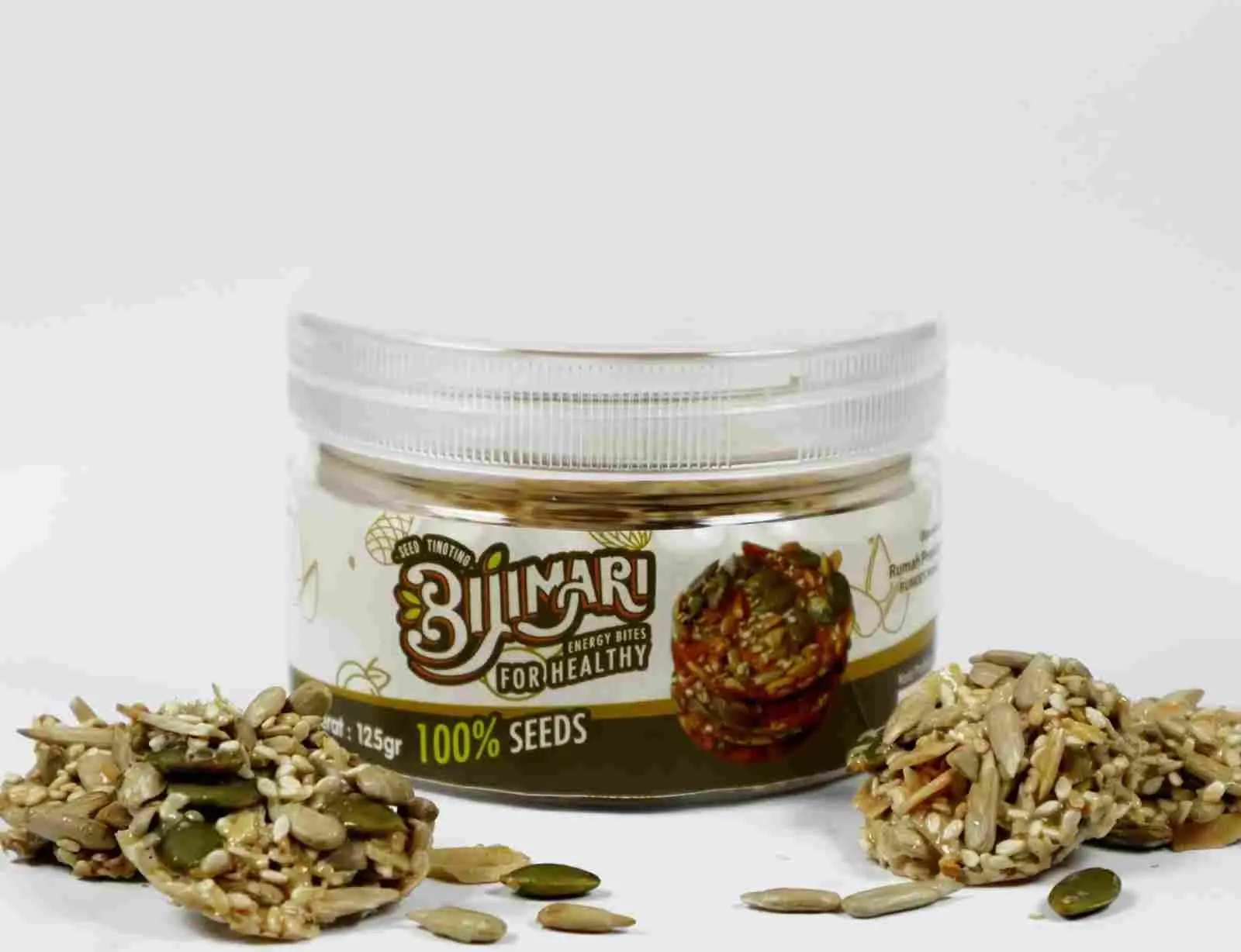 Enting-enting yang pada umumnya terbuat dari kacang dan gula kami berinovasi dengan bijii-bijian dengan madu. 125g Rp.65.000