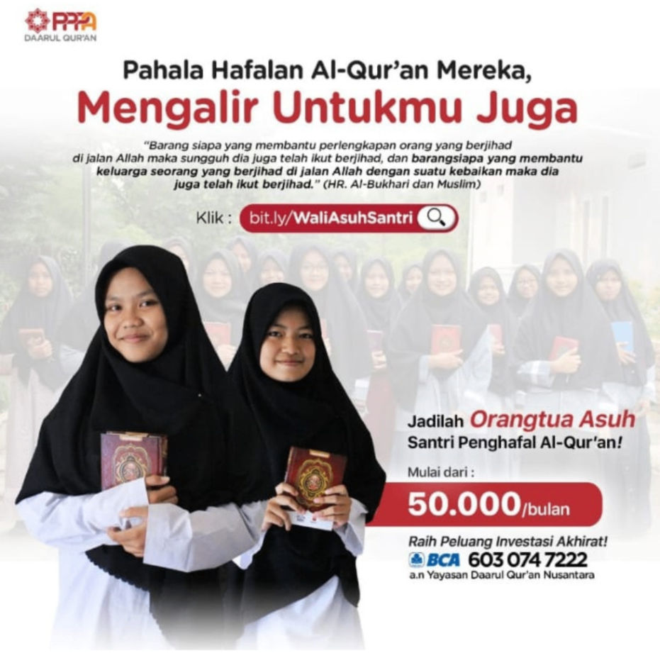 Jadi Wali Asuh Santri Penghafal Qur'an