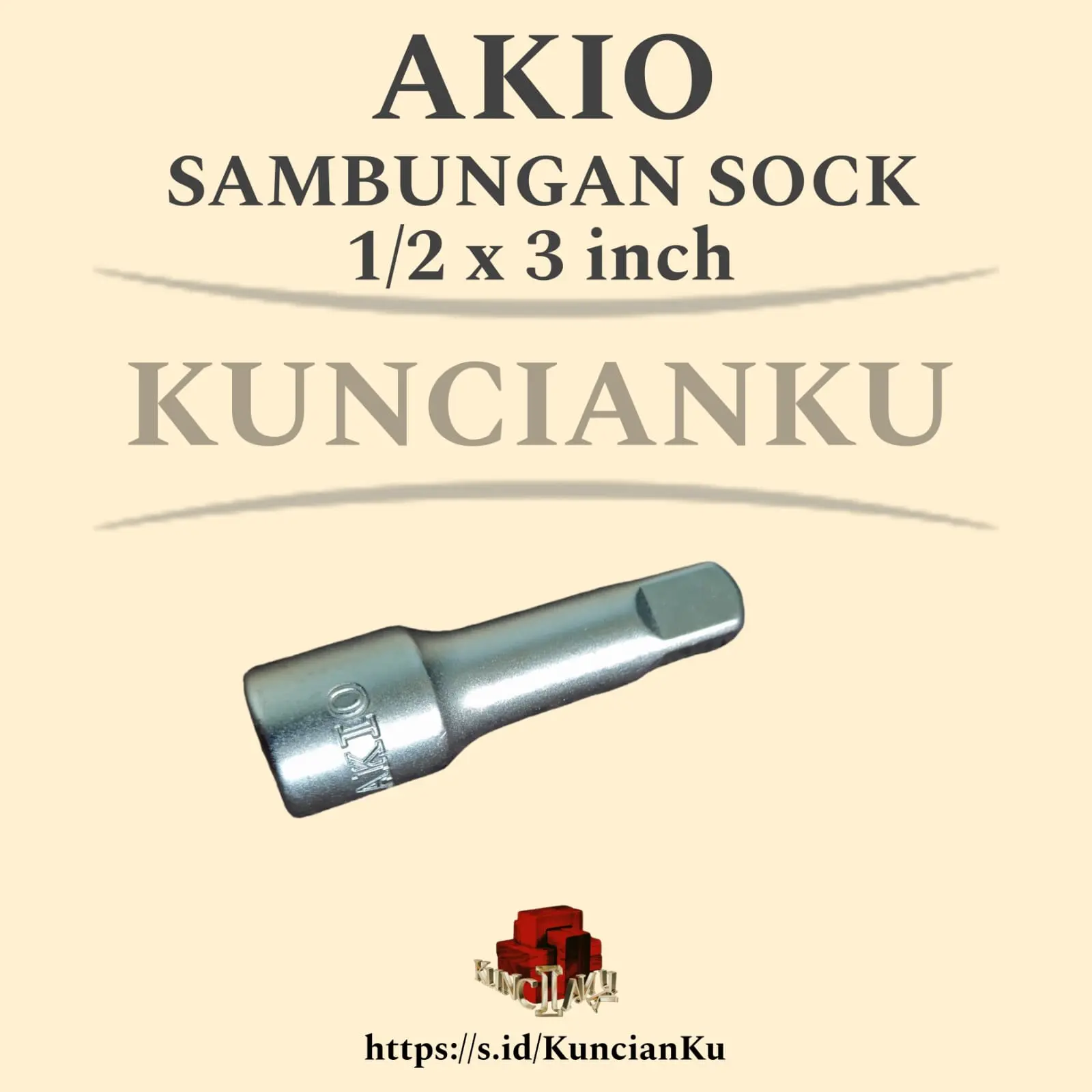 AKIO - SAMBUNGAN SOCK 1/2 X 3 INCH