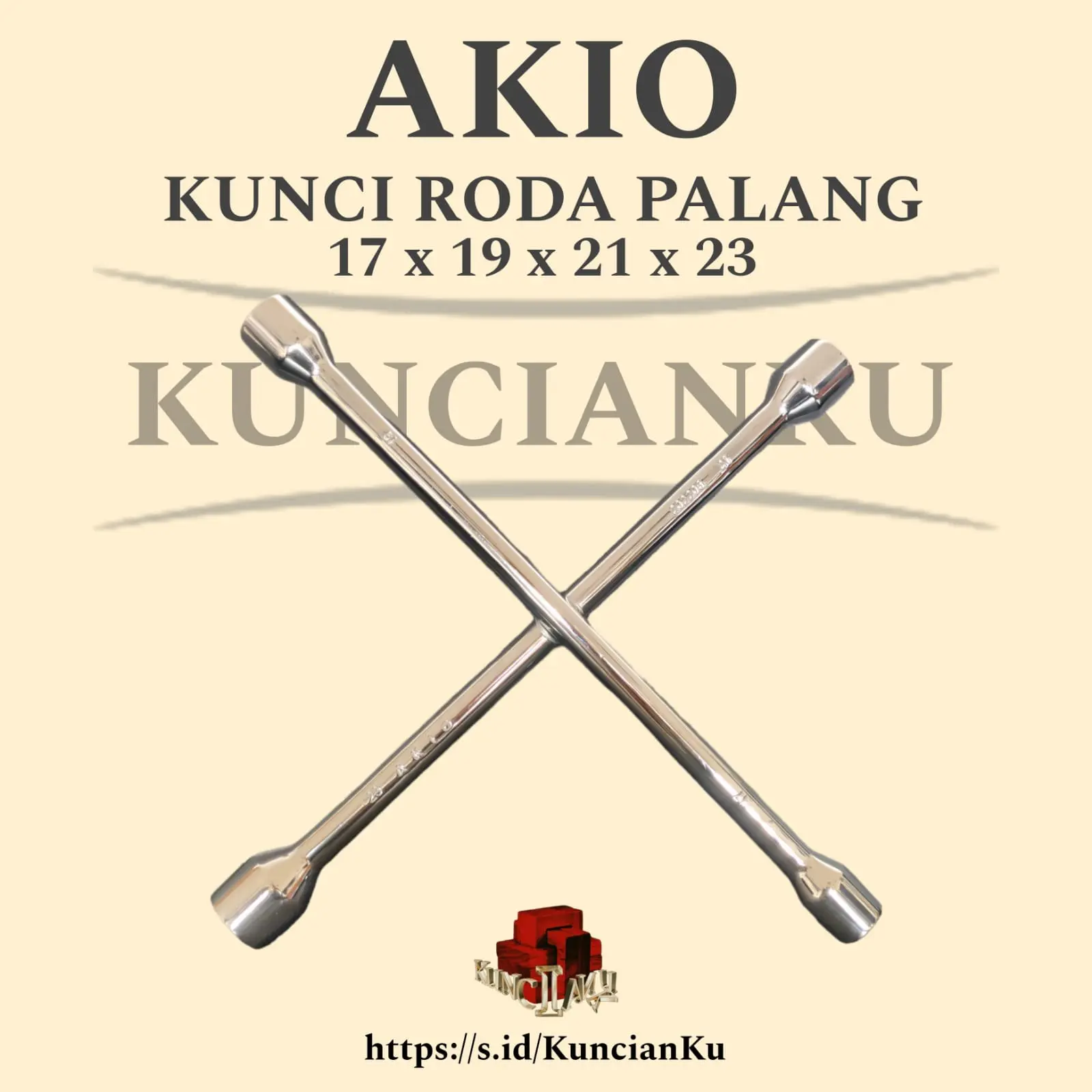 AKIO - KUNCI RODA PALANG 17 X 19 X 21 X 23