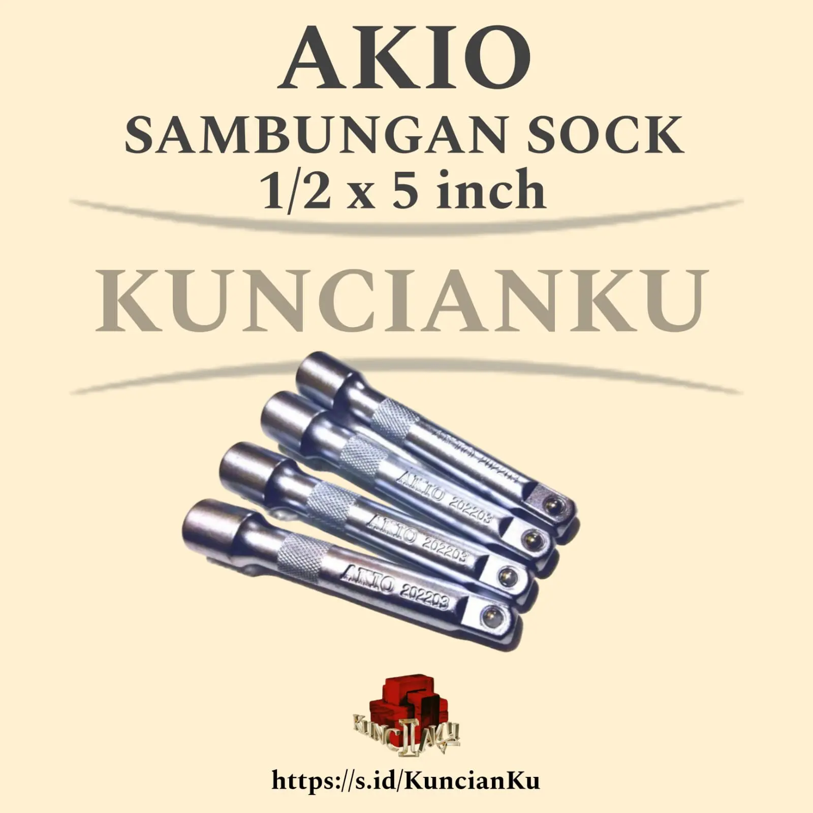 AKIO - SAMBUNGAN SOCK 1/2 X 5 INCH
