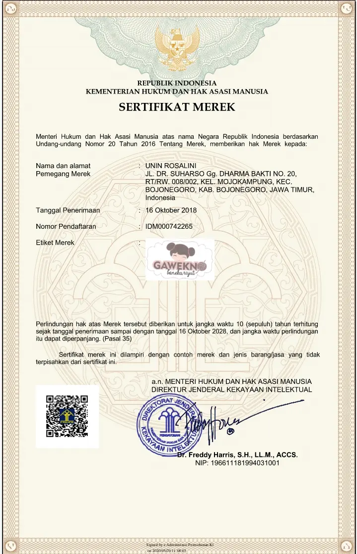 Tak perlu khawatir karena merek kita sudah bersertifikat HKI